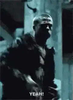 Brad Pitt in Fight Club flexing