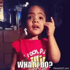 Confused little girl shrugging
