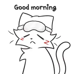 Grumpy cat with sleep mask