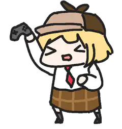 Chibi girl smashes game controller