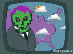 pixel zombie weatherman it's gon rain