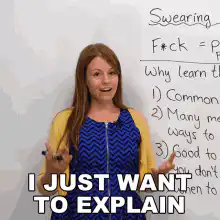 Woman says I just want to explain