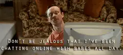 Walter White chatting online with babes