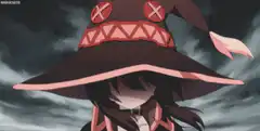 anime witch hat with red crosses