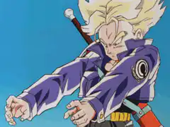 Trunks draws his sword