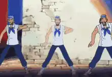 One Piece characters dancing