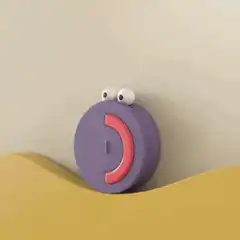Purple emoji face rotating