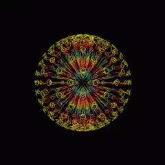 Colorful psychedelic mandala animation
