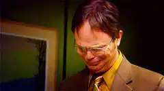Dwight Schrute crying thank you