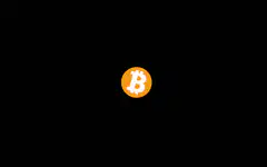 Bitcoin logo glitch animation
