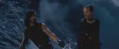 Kurt Russell and Burt Reynolds in water