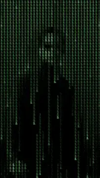 Matrix Neo digital rain