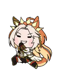 chibi fox character singing
