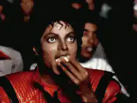 Michael Jackson eating popcorn