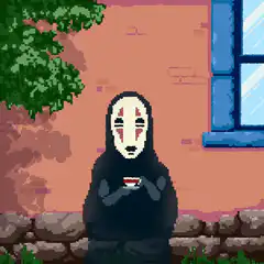 No Face pixel art tea