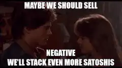 Back to the Future negative sell satoshis