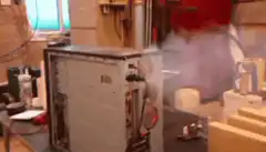 workshop machine smoking