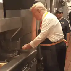 Donald Trump frying McDonald's fries