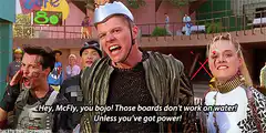 Biff Tannen yells at McFly