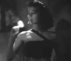 Woman smoking a cigarette