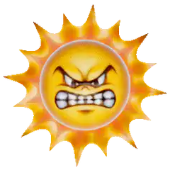 Angry sun emoji