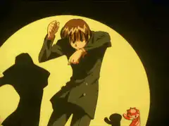 Sakura Kinomoto dancing with Kero