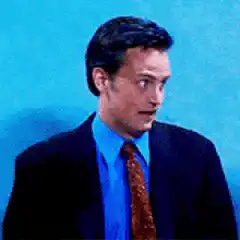Chandler Bing confused then angry