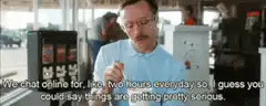 We chat online for two hours everyday