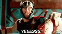 Thor screaming YEEESSS