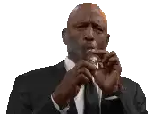 The Rock smoking a cigar