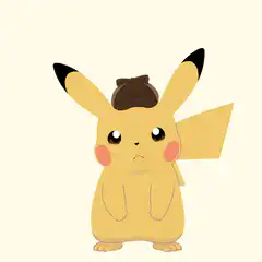 Pikachu wearing a detective hat