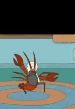 Dancing crab on a rug