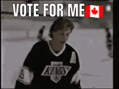 Wayne Gretzky Vote For Me Canadian Flag