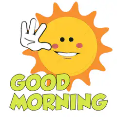 Good Morning Sun Waving and Thumbs Up