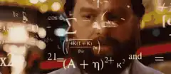 Zach Galifianakis thinking with math equations