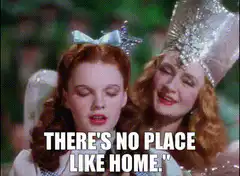 Dorothy and Glinda singing there's no place like home