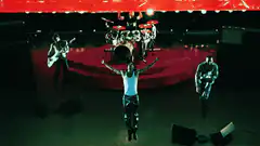 band jumping on stage
