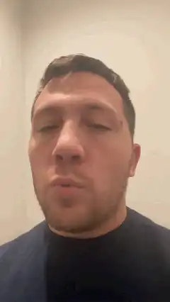 Man making funny faces