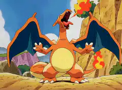 Charizard breathing fire