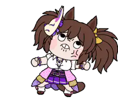 Chibi horse girl dancing