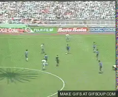 Soccer player scores a goal