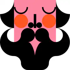 Abstract face winking