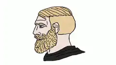 Bearded man says no