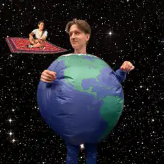 Man in Earth costume with Aladdin