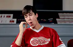 Adam Sandler in Detroit Red Wings jersey