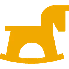 Yellow rocking horse animation
