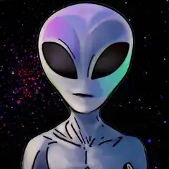 Colorful Alien in Space