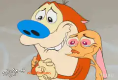 Ren and Stimpy crying together