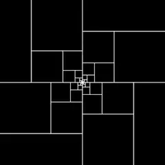 Spiraling squares animation