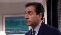 Michael Scott awkwardly turns and leaves